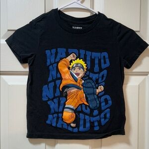 Old Navy Black and Orange Naruto Kids Tee